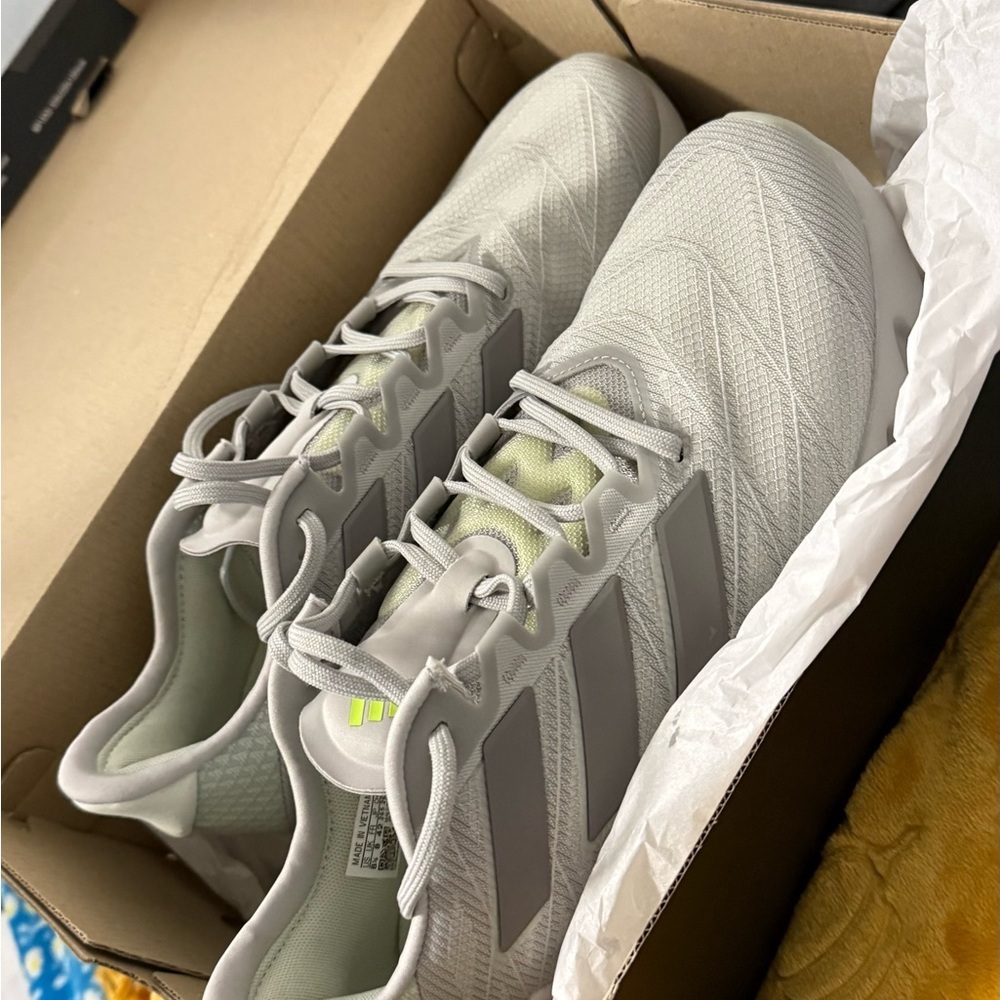 Adidas White and Silver Athletic Shoes - Picture 3 of 6